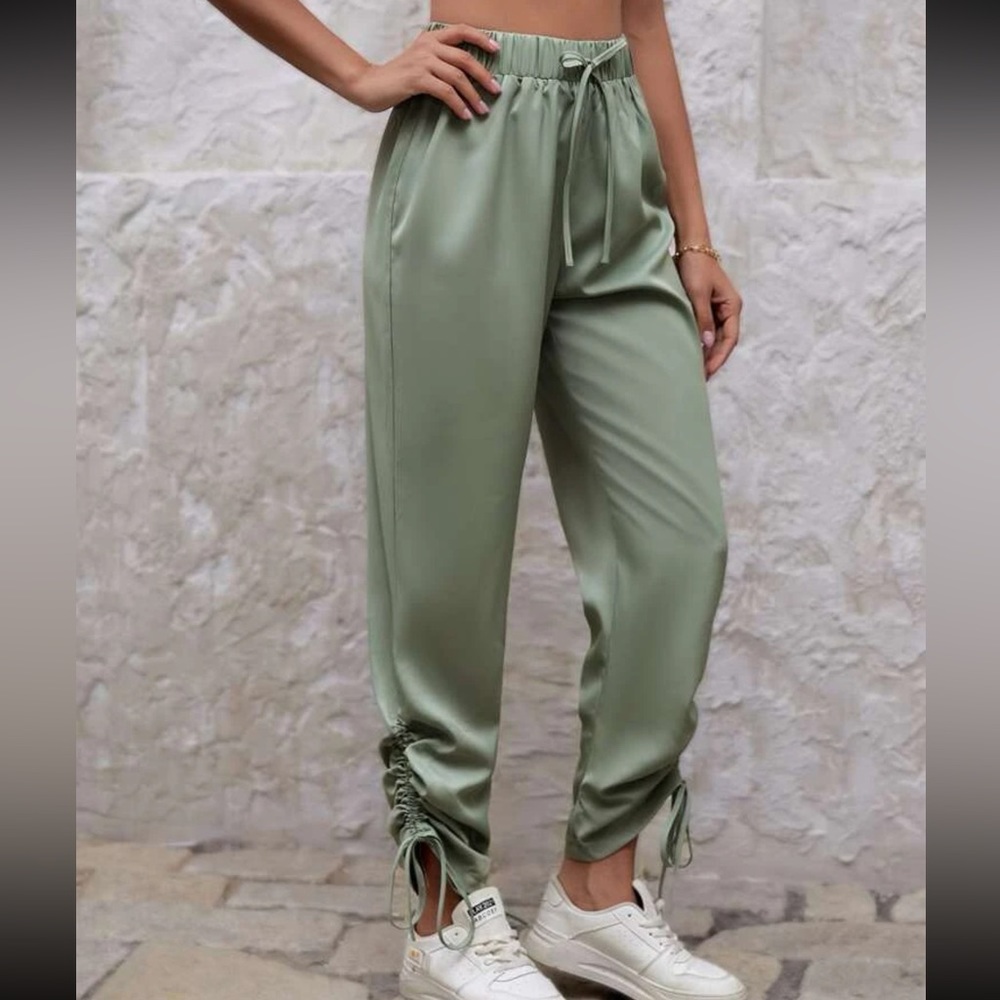 Satin Drawstring Pants